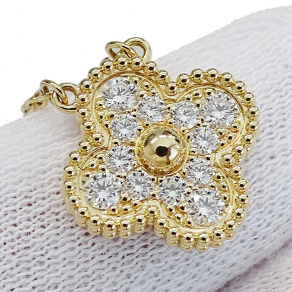 Van Cleef & Arpels ヴァンクリーフ＆アーペル ヴィンテージアルハンブラ ネックレス 750YG ダイヤモンド レディース 磨き済み 【中古】