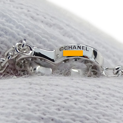 CHANEL シャネル カメリア ネックレス 750WG ダイヤ ホワイトアゲート レディース J2934 磨き済み【中古】
