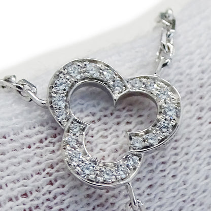 CHANEL シャネル カメリア ネックレス 750WG ダイヤ ホワイトアゲート レディース J2934 磨き済み【中古】