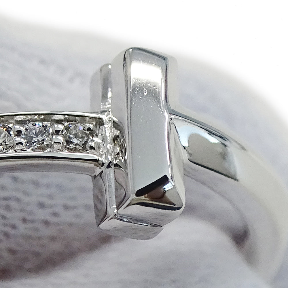 TIFFANY&Co. ティファニー Tワン リング 指輪 750WG ホワイトゴールド 約11号 レディース 磨き済み【中古】