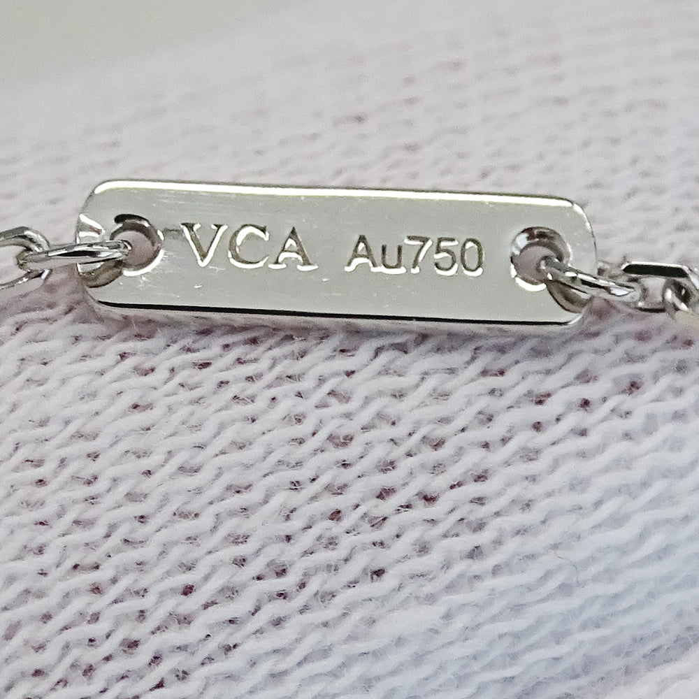Van Cleef & Arpels ヴァンクリーフ＆アーペル ロータス ミニ ネックレス 750WG ホワイトゴールド レディース 磨き済み【中古】