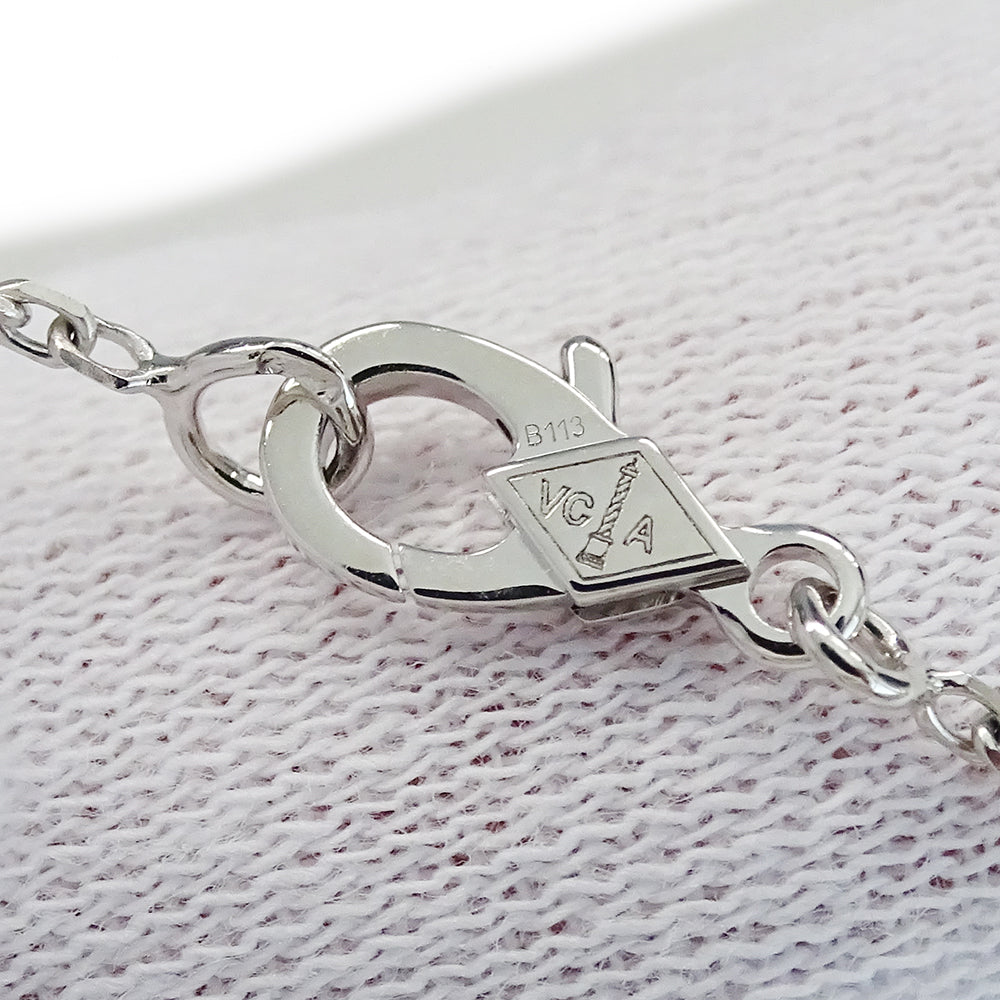 Van Cleef & Arpels ヴァンクリーフ＆アーペル ロータス ミニ ネックレス 750WG ホワイトゴールド レディース 磨き済み【中古】