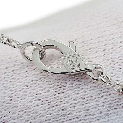 Van Cleef & Arpels ヴァンクリーフ＆アーペル ロータス ミニ ネックレス 750WG ホワイトゴールド レディース 磨き済み【中古】