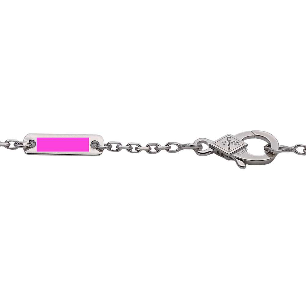 Van Cleef & Arpels ヴァンクリーフ＆アーペル ロータス ミニ ネックレス 750WG ホワイトゴールド レディース 磨き済み【中古】