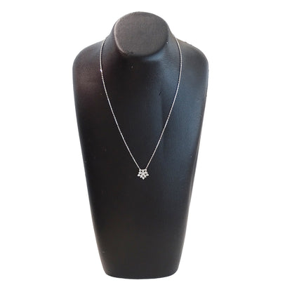 Van Cleef & Arpels ヴァンクリーフ＆アーペル ロータス ミニ ネックレス 750WG ホワイトゴールド レディース 磨き済み【中古】