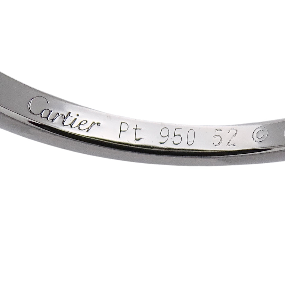 Cartier カルティエ バレリーナ ソリテール リング 指輪 PT950 ダイヤモンド #52 約11号 レディース 磨き済み【中古】