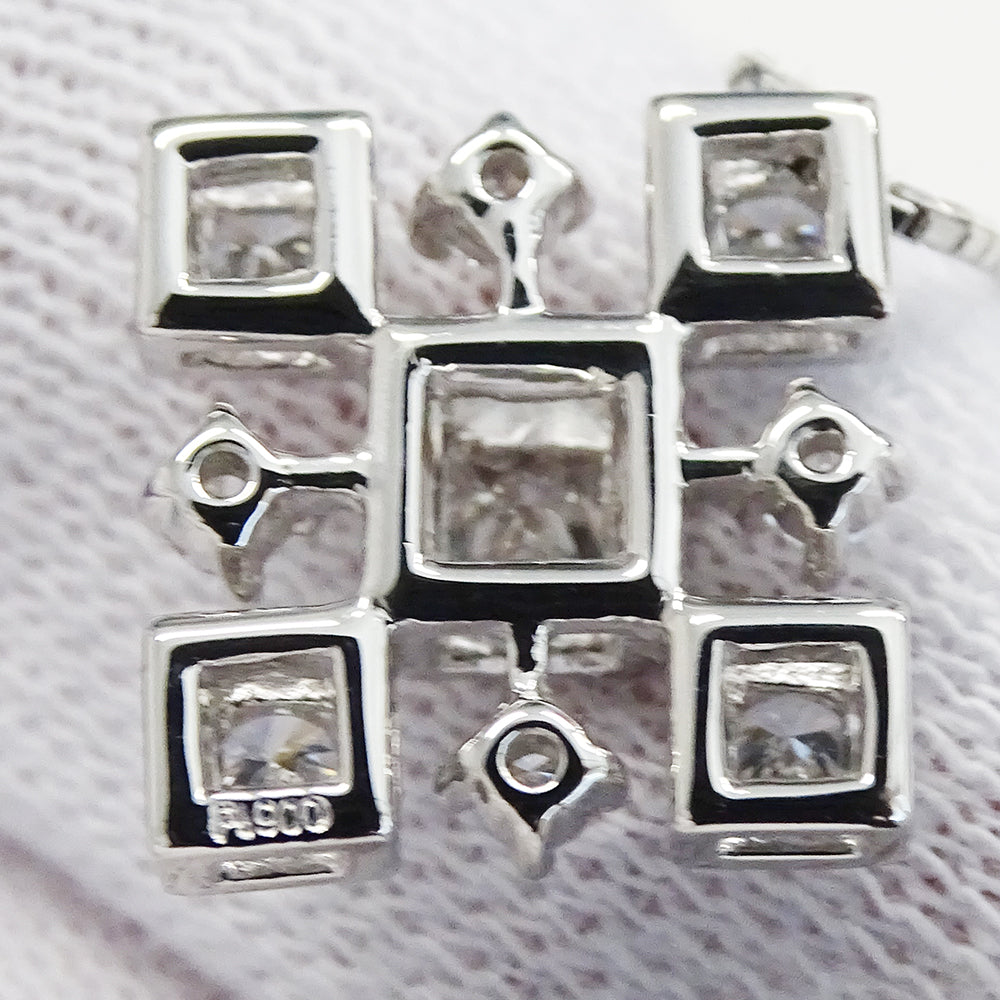 ROYAL ASSCHER ロイヤルアッシャー ネックレス PT850 PT900 ダイヤモンド D0.48 レディース 磨き済み【中古】