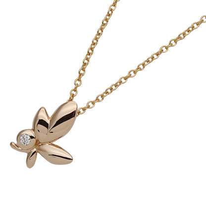 TIFFANY&Co. ティファニー オリーブリーフ ネックレス 750PG ピンクゴールド レディース 磨き済み【中古】