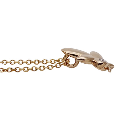 TIFFANY&Co. ティファニー オリーブリーフ ネックレス 750PG ピンクゴールド レディース 磨き済み【中古】