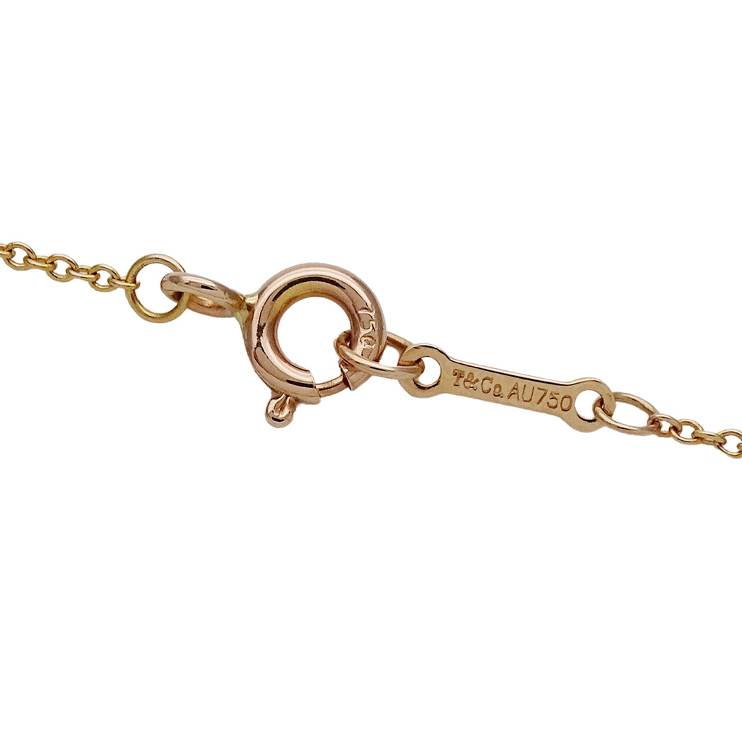 TIFFANY&Co. ティファニー オリーブリーフ ネックレス 750PG ピンクゴールド レディース 磨き済み【中古】