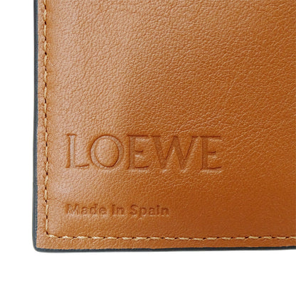 LOEWE ロエベ シェルトライフォールドウォレット 三つ折り財布 アナグラム ベージュ レディース 【中古】