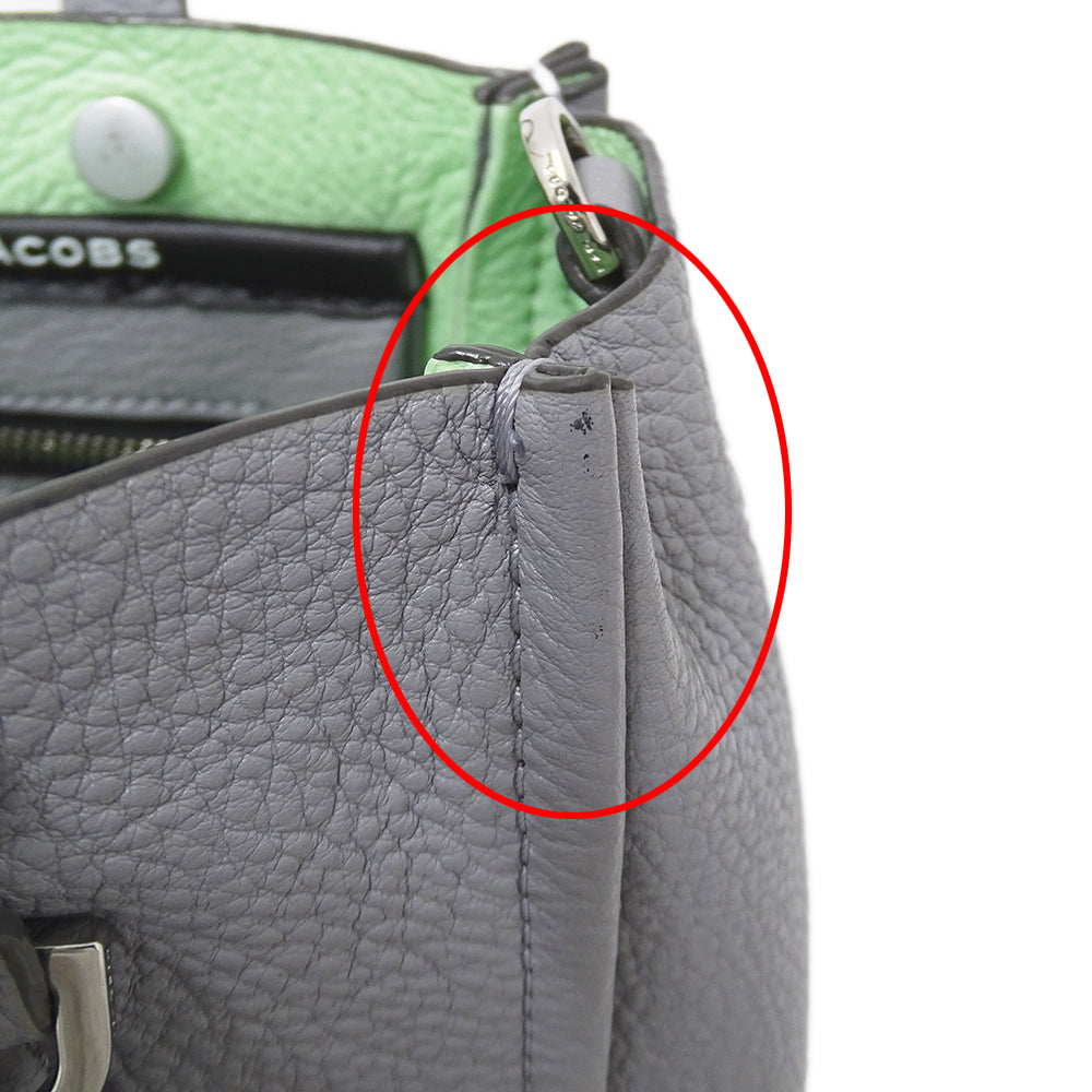 MARC JACOBS マークジェイコブス ハンドバッグ ショルダーバッグ 2way グレー レザー レディース 【中古】