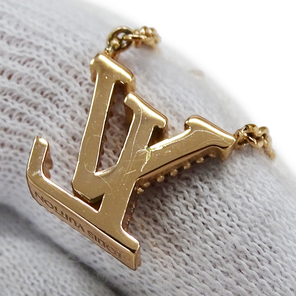 LOUIS VUITTON ルイ・ヴィトン LV アイコニック ネックレス ピンクゴールド レディース M00985 TE3274 アクセサリー【中古】