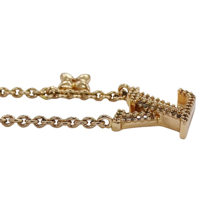 LOUIS VUITTON ルイ・ヴィトン LV アイコニック ネックレス ピンクゴールド レディース M00985 TE3274 アクセサリー【中古】