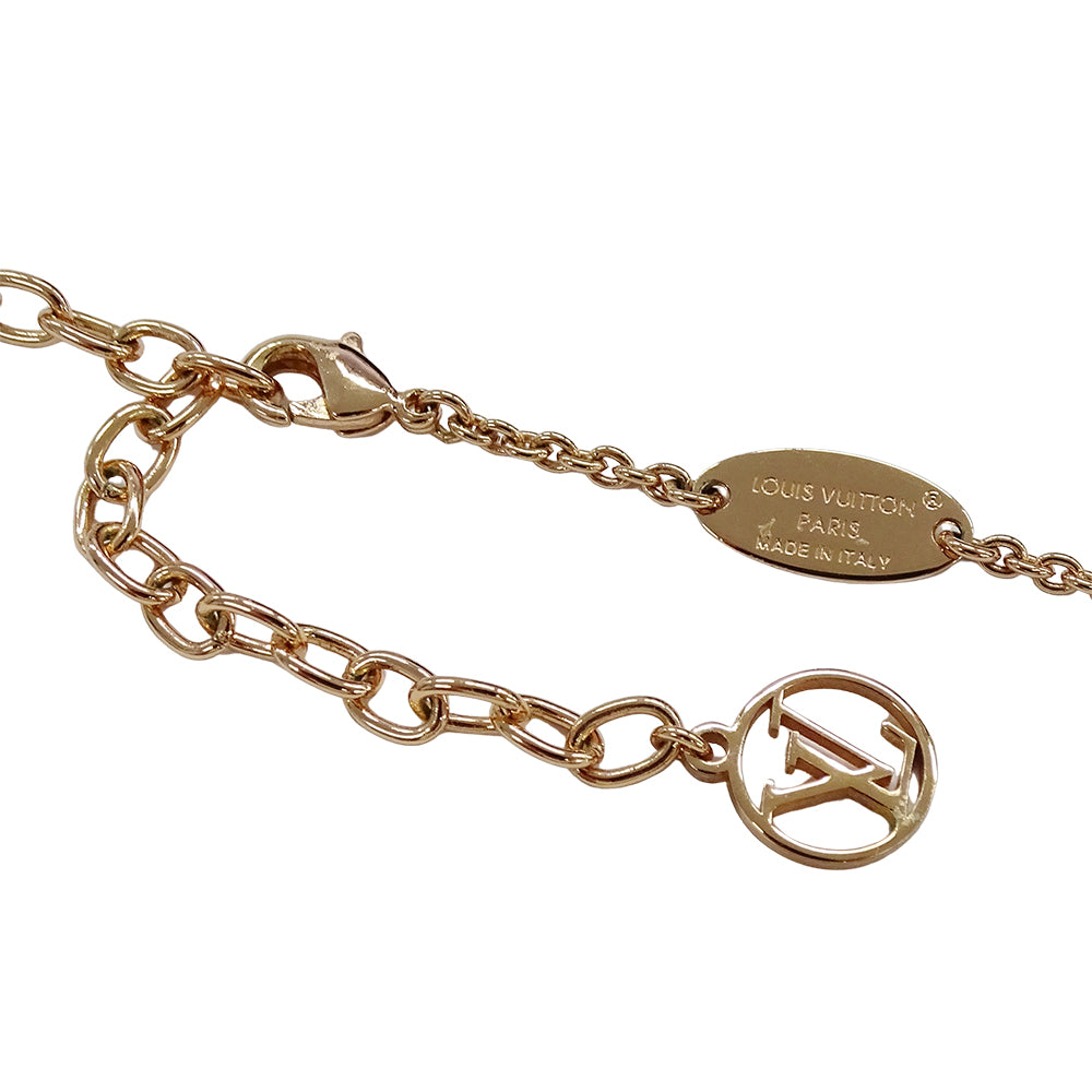 LOUIS VUITTON ルイ・ヴィトン LV アイコニック ネックレス ピンクゴールド レディース M00985 TE3274 アクセサリー【中古】
