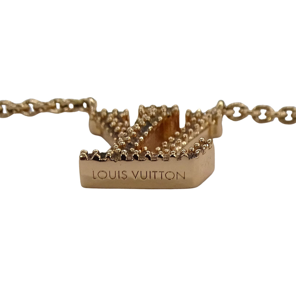 LOUIS VUITTON ルイ・ヴィトン LV アイコニック ネックレス ピンクゴールド レディース M00985 TE3274 アクセサリー【中古】