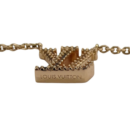 LOUIS VUITTON ルイ・ヴィトン LV アイコニック ネックレス ピンクゴールド レディース M00985 TE3274 アクセサリー【中古】