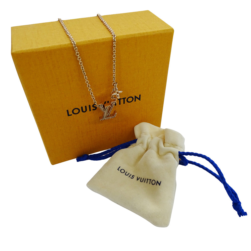 LOUIS VUITTON ルイ・ヴィトン LV アイコニック ネックレス ピンクゴールド レディース M00985 TE3274 アクセサリー【中古】