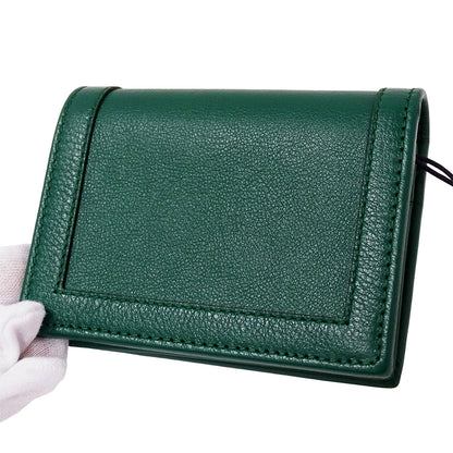 GUCCI グッチ 二つ折り財布 プチマーモント バンブー グリーン 658244 レザー レディース 【中古】