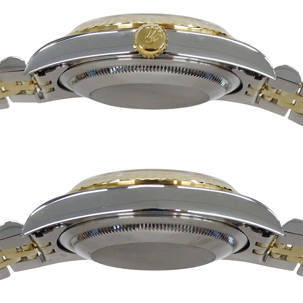 ROLEX ロレックス デイトジャスト 16233G Y番 メンズ 腕時計 10Pダイヤ 自動巻き AT ステンレス ゴールド 磨き済み【中古】
