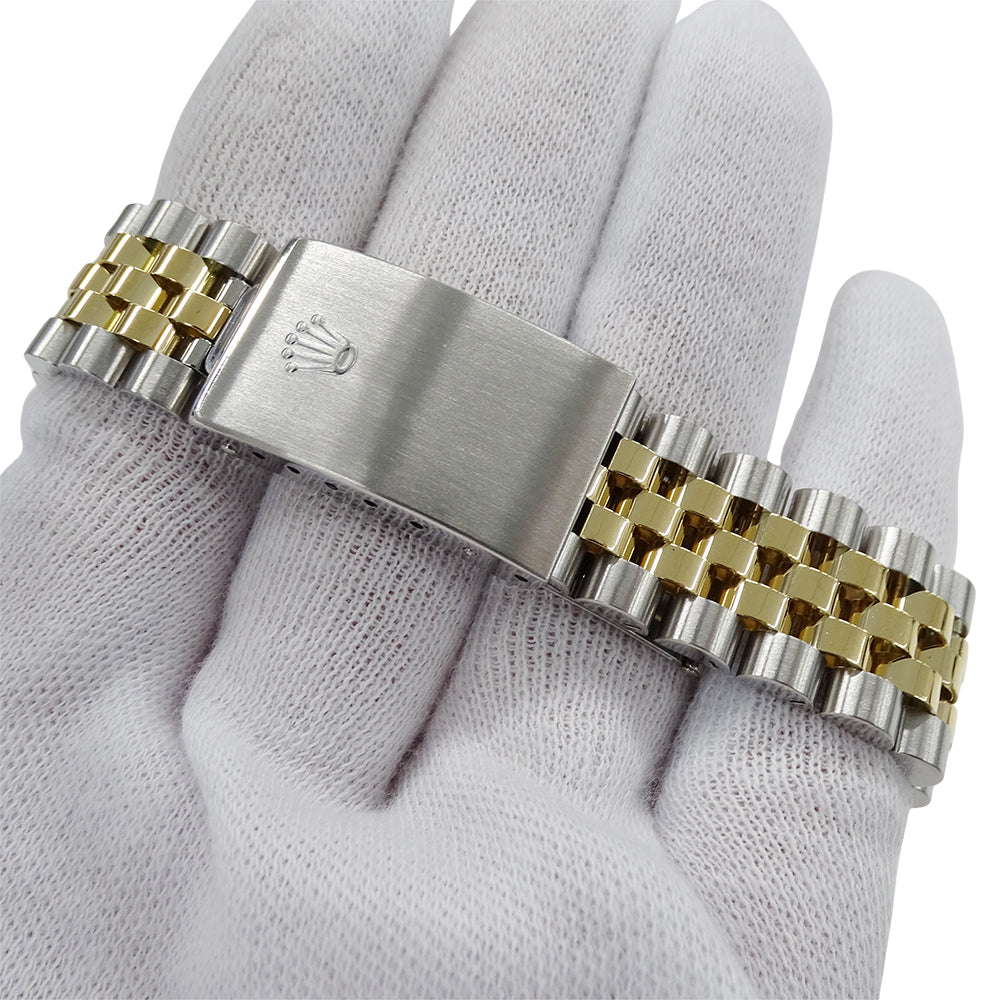 ROLEX ロレックス デイトジャスト 16233G Y番 メンズ 腕時計 10Pダイヤ 自動巻き AT ステンレス ゴールド 磨き済み【中古】