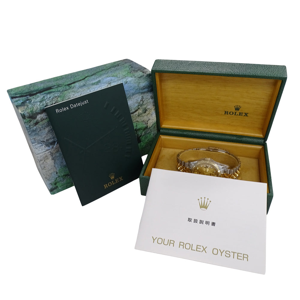 ROLEX ロレックス デイトジャスト 16233G Y番 メンズ 腕時計 10Pダイヤ 自動巻き AT ステンレス ゴールド 磨き済み【中古】
