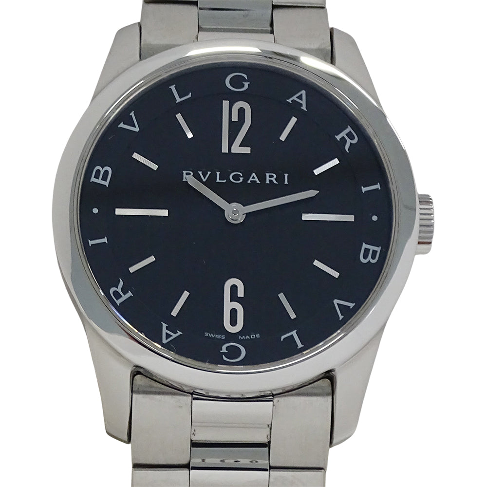 BVLGARI ブルガリ ソロテンポ ST37S メンズ 腕時計 クオーツ QZ ステンレス 磨き済み【中古】