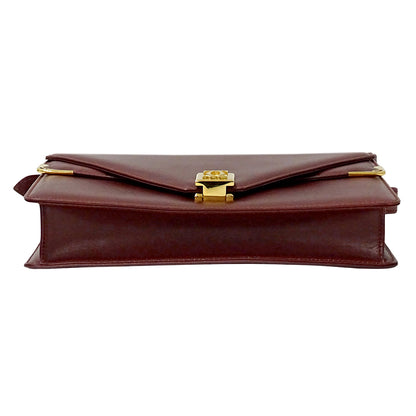 Cartier カルティエ ショルダーバッグ マスト ボルドー レザー レディース 【中古】