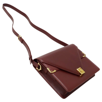 Cartier カルティエ ショルダーバッグ マスト ボルドー レザー レディース 【中古】