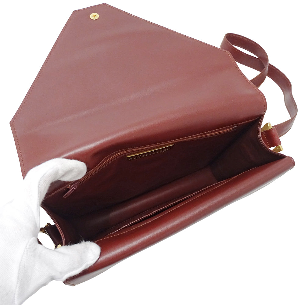 Cartier カルティエ ショルダーバッグ マスト ボルドー レザー レディース 【中古】