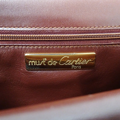 Cartier カルティエ ショルダーバッグ マスト ボルドー レザー レディース 【中古】