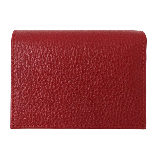GUCCI グッチ 二つ折り財布 プチマーモント レッド 456126 レザー レディース 【中古】