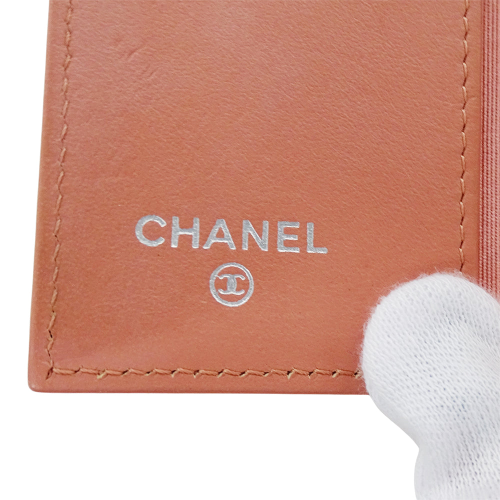 CHANEL シャネル 4連 キーケース サーモンピンク シルバー金具 ココマーク キャビアスキン レディース 【中古】