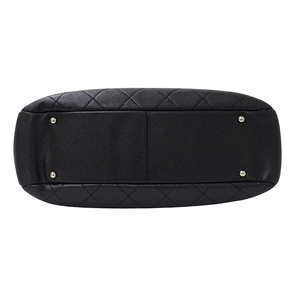 CHANEL シャネル トートバッグ マトラッセ ブラック シルバー金具 キャビアスキン レディース 【中古】