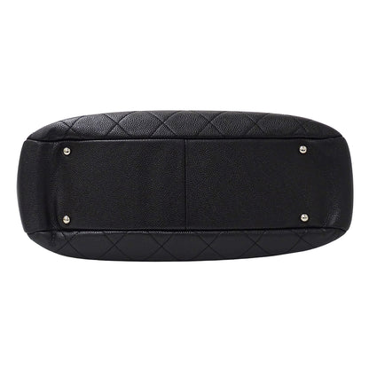 CHANEL シャネル トートバッグ マトラッセ ブラック シルバー金具 キャビアスキン レディース 【中古】