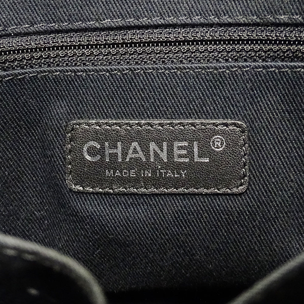 CHANEL シャネル トートバッグ マトラッセ ブラック シルバー金具 キャビアスキン レディース 【中古】
