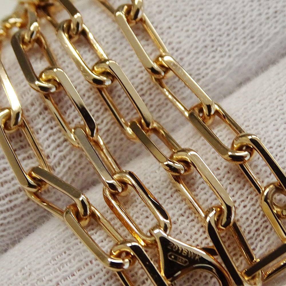 Cartier カルティエ サントス SM スモール ブレスレット 750PG ピンクゴールド レディース チェーン 磨き済み【中古】