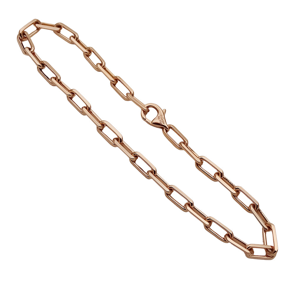 Cartier カルティエ サントス SM スモール ブレスレット 750PG ピンクゴールド レディース チェーン 磨き済み【中古】