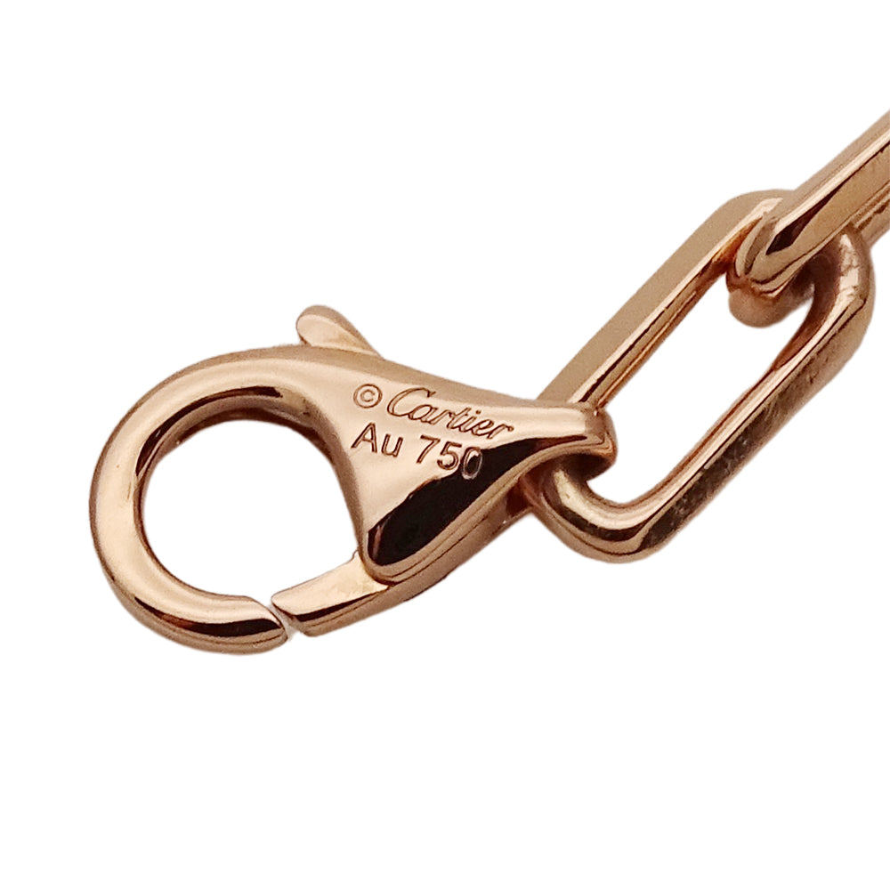 Cartier カルティエ サントス SM スモール ブレスレット 750PG ピンクゴールド レディース チェーン 磨き済み【中古】