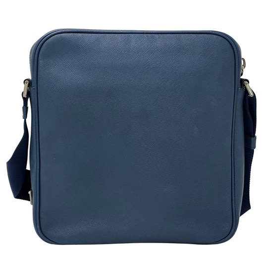 PRADA プラダ ショルダーバッグ サフィアーノ ブルー レディース メンズ 【中古】