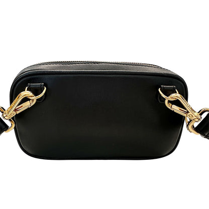 FENDI フェンディ フェンダーチェ ヴェルサーチ ショルダーバッグ ブラック レザー メンズ 【中古】