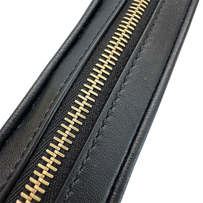 FENDI フェンディ フェンダーチェ ヴェルサーチ ショルダーバッグ ブラック レザー メンズ 【中古】