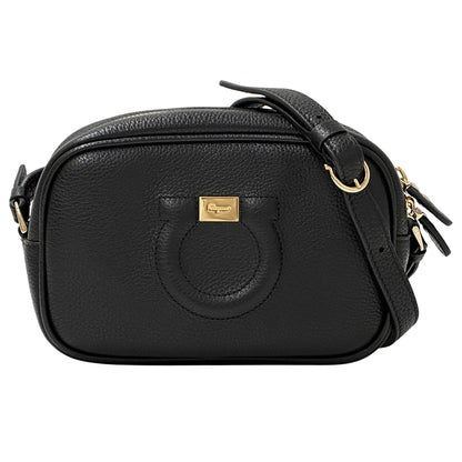 Ferragamo フェラガモ ショルダーバッグ ガンチーニ ブラック レザー レディース 【中古】