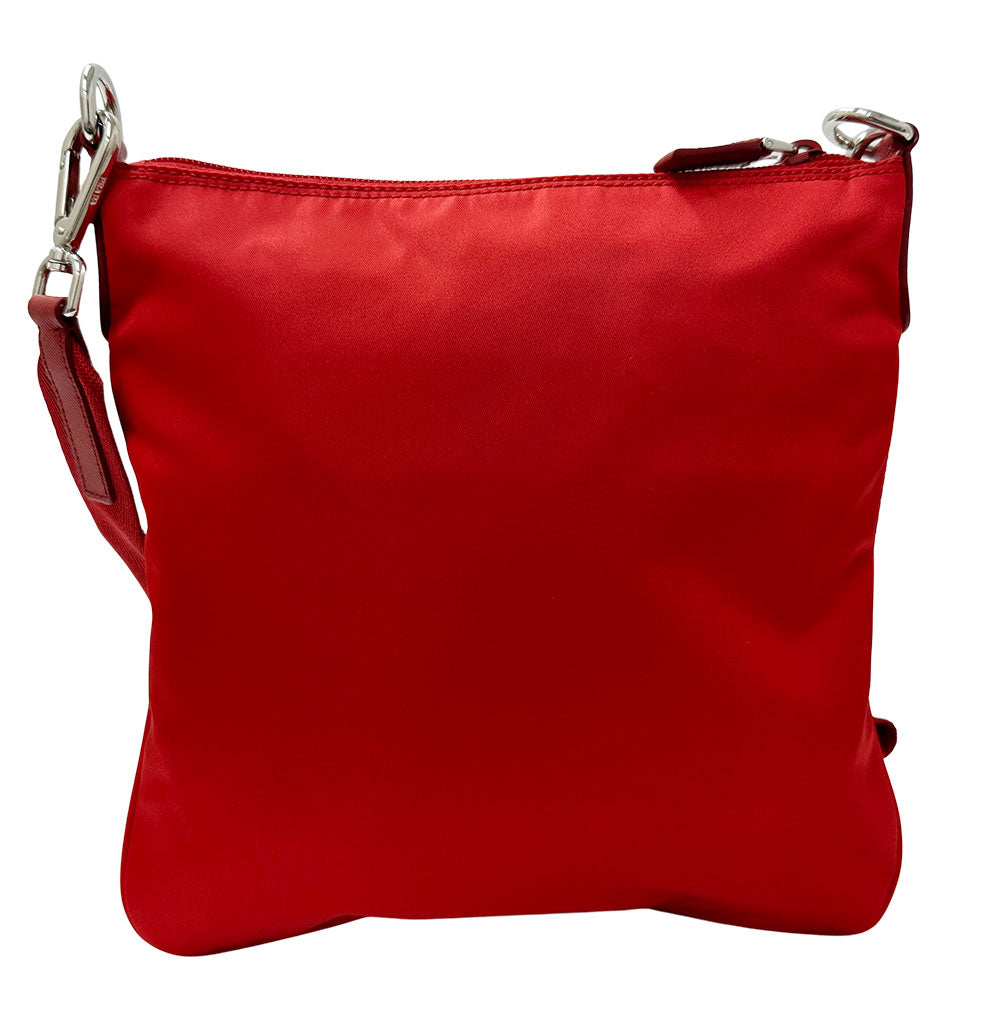 PRADA プラダ ショルダーバッグ レッド 1BH716 ナイロン レディース 【中古】