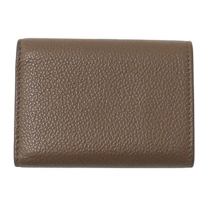 SAINT LAURENT サンローラン 三つ折り財布 トープ 620287 レザー レディース 【中古】
