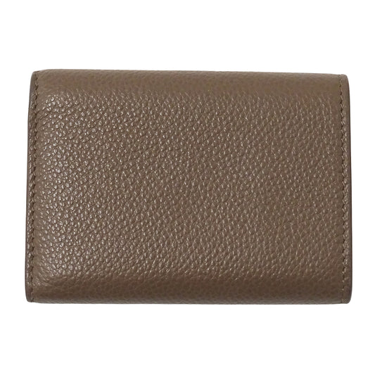SAINT LAURENT サンローラン 三つ折り財布 トープ 620287 レザー レディース 【中古】