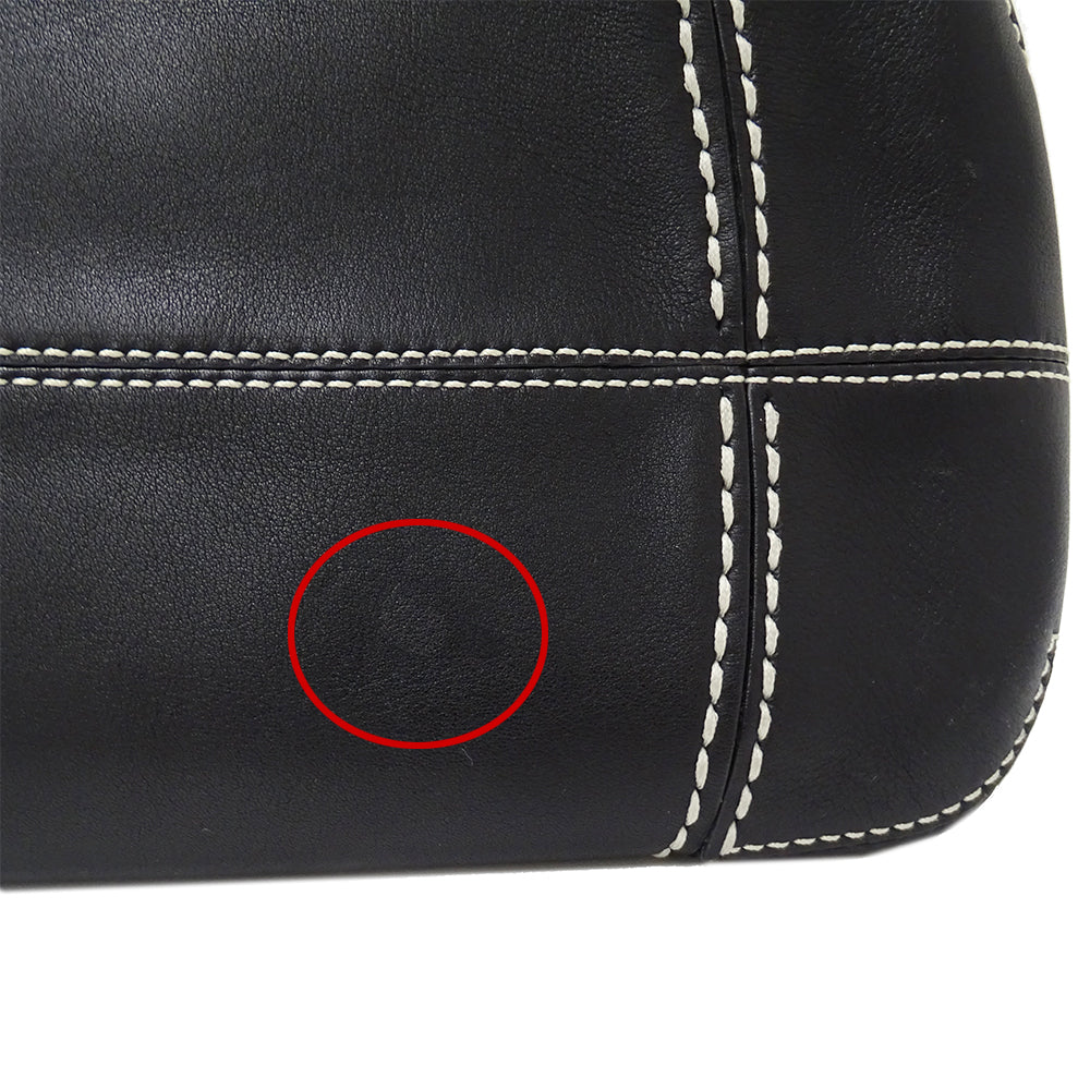 TOD’S トッズ ショルダーバッグ ブラック レザー レディース 【中古】