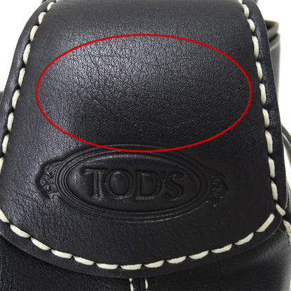 TOD’S トッズ ショルダーバッグ ブラック レザー レディース 【中古】