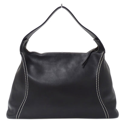 TOD’S トッズ ショルダーバッグ ブラック レザー レディース 【中古】