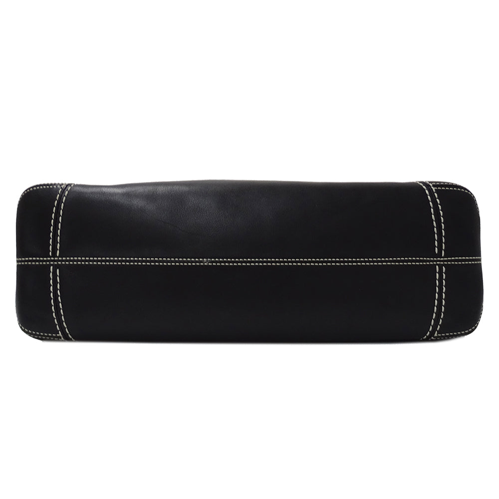 TOD’S トッズ ショルダーバッグ ブラック レザー レディース 【中古】